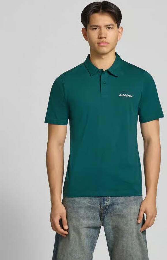 Jack & jones poloshirt met labelprint model 'BRANDON' - Foto 5