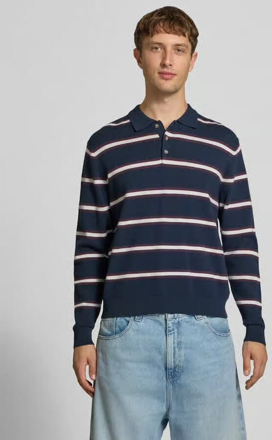 Jack & jones Poloshirt met lange mouw van viscosemix in all-over look - Foto 2