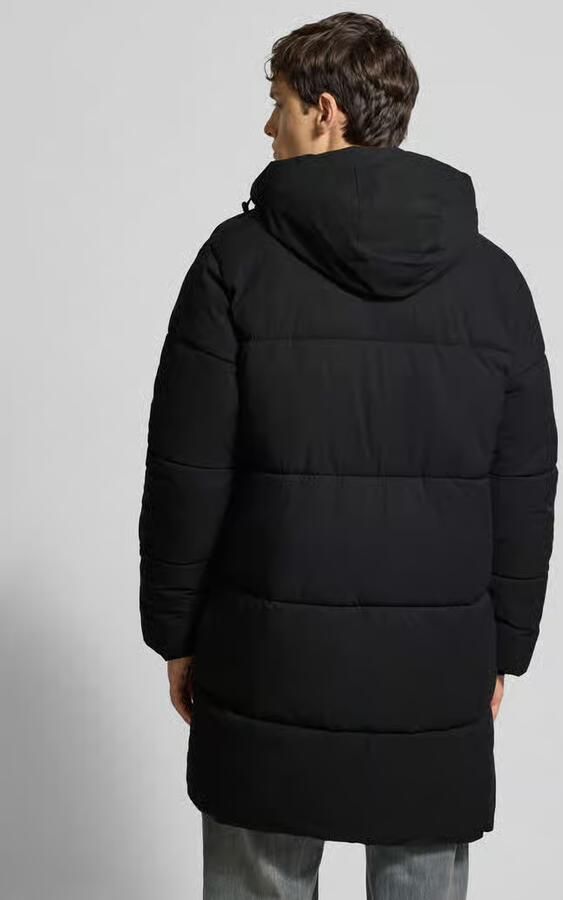Jack & jones Regular fit gewatteerde lange jas met capuchon model 'Jorvester'