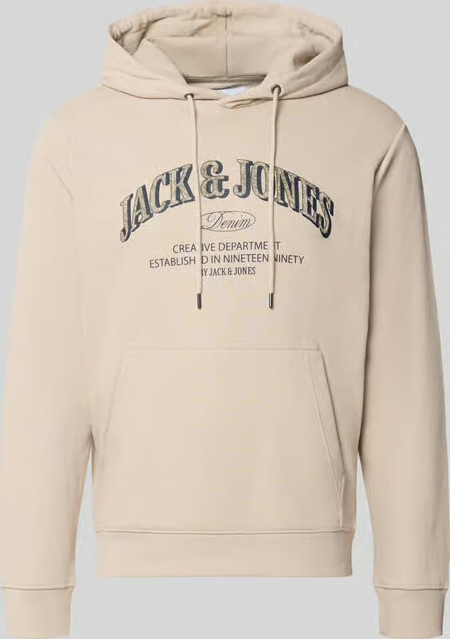 Jack & jones Regular fit hoodie van katoenmix model 'Denver'