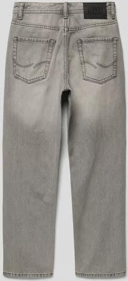 Jack & jones JUNIOR loose fit jeans JJICHRIS grijs Jongens Katoen Effen 146 - Foto 3