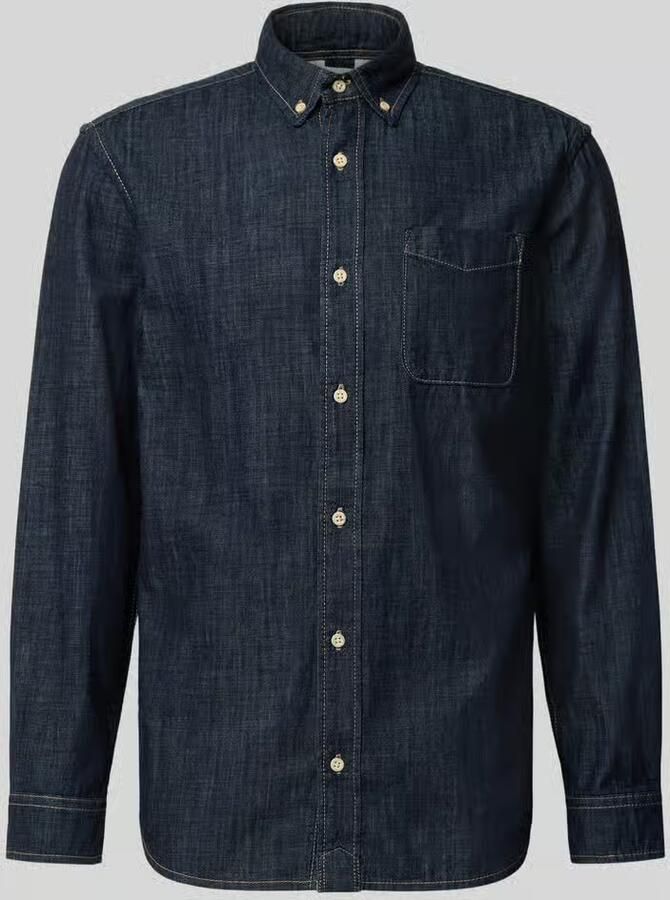 Jack & jones Regular Fit jeanshemd met borstzak model 'BROOK'