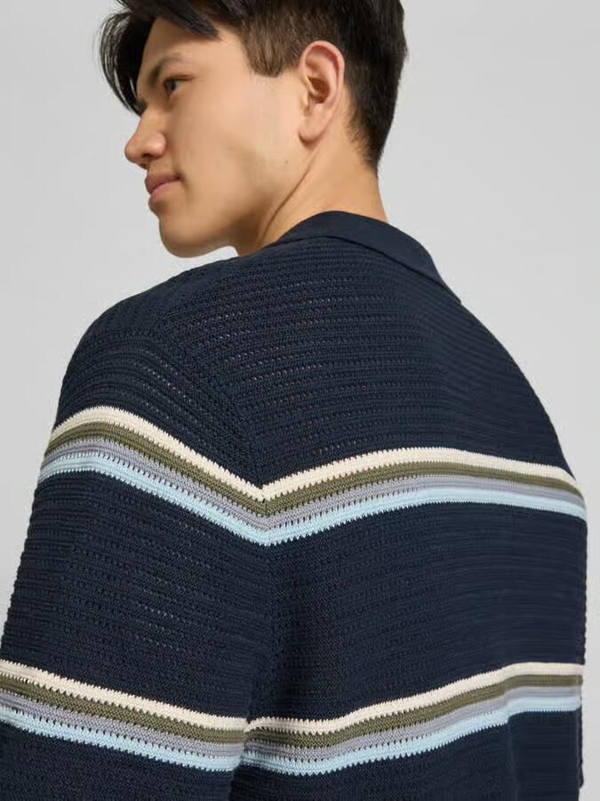 Jack & jones regular fit poloshirt met streepmotief model 'MAINE'