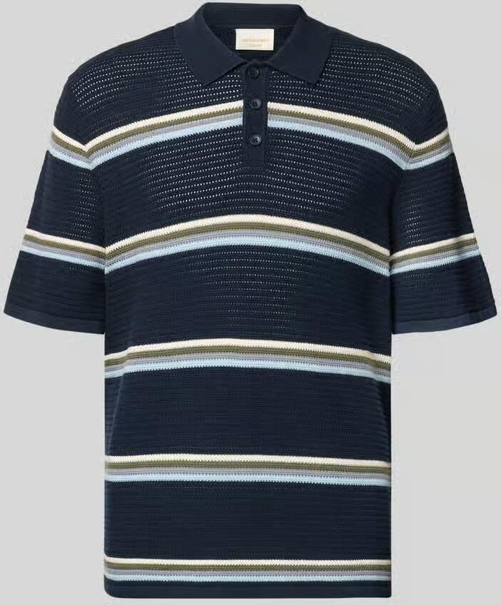 Jack & jones regular fit poloshirt met streepmotief model 'MAINE' - Foto 2