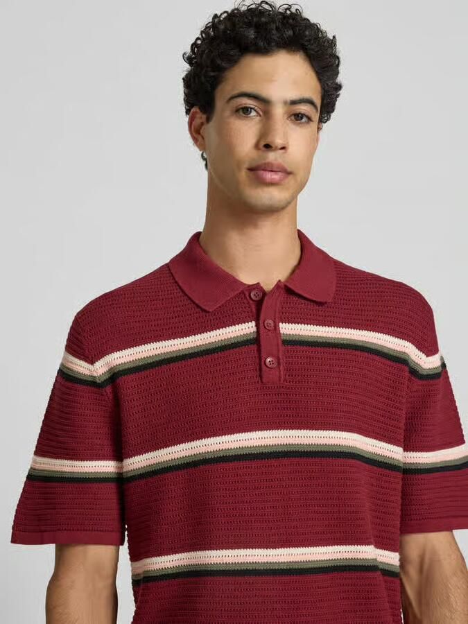 Jack & jones regular fit poloshirt met streepmotief model 'MAINE'