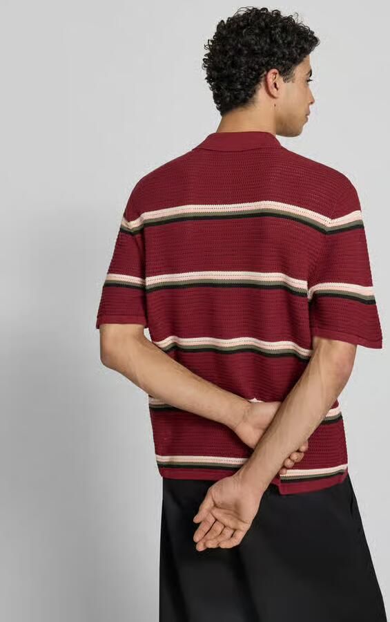 Jack & jones regular fit poloshirt met streepmotief model 'MAINE' - Foto 2