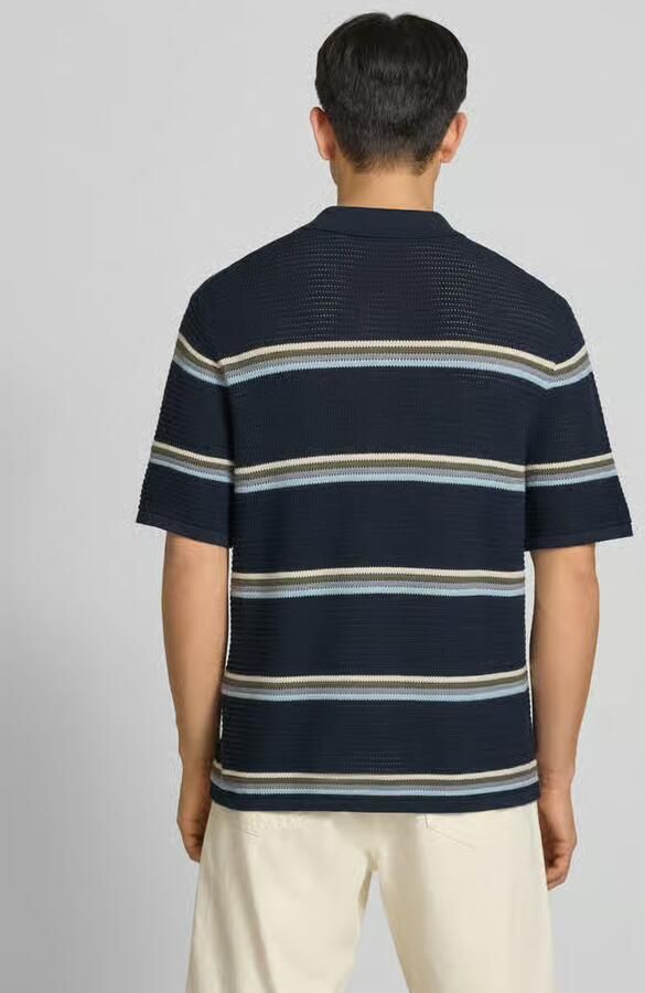 Jack & jones regular fit poloshirt met streepmotief model 'MAINE' - Foto 2