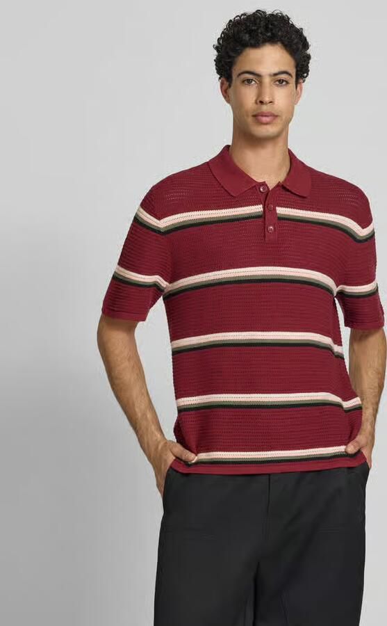 Jack & jones regular fit poloshirt met streepmotief model 'MAINE' - Foto 3