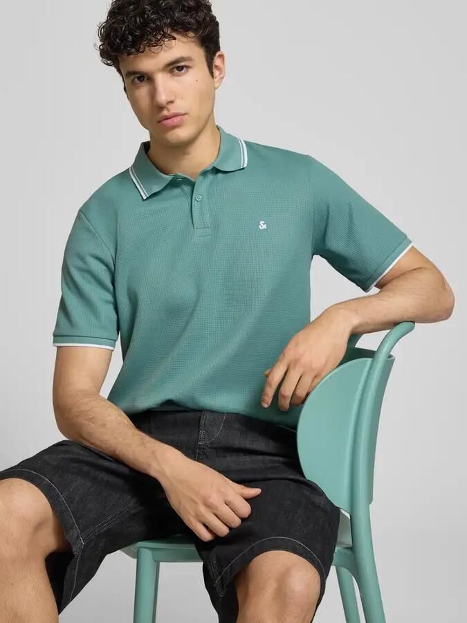Jack & jones regular fit poloshirt met structuurpatroon model 'AUSTIN' - Foto 4