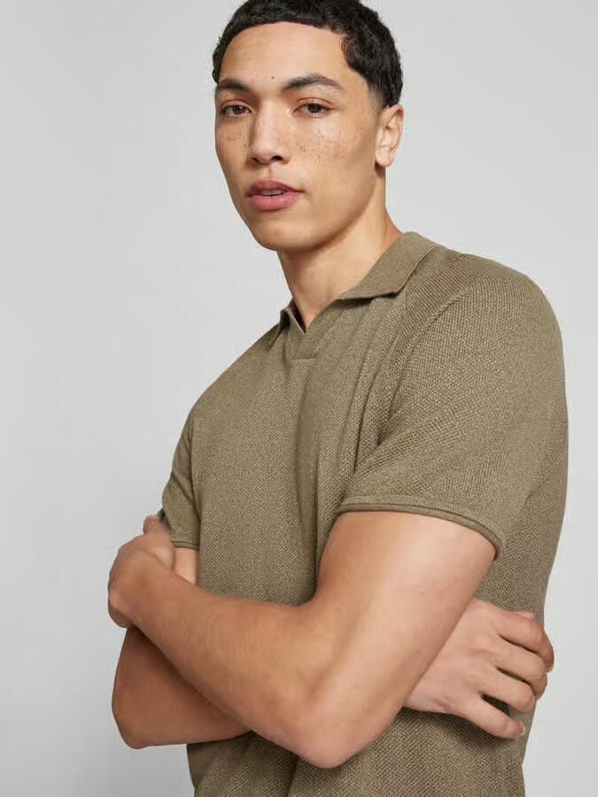 Jack & jones regular fit poloshirt met structuurpatroon model 'HILL'