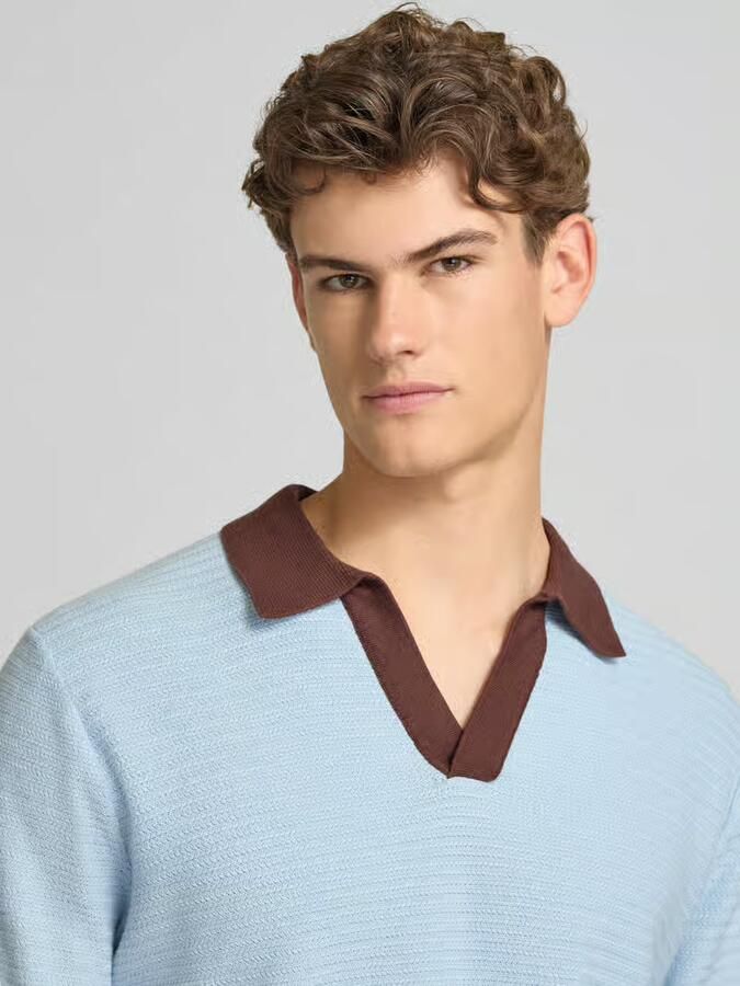 Jack & jones regular fit poloshirt met V-hals model 'COTEDAZUR'