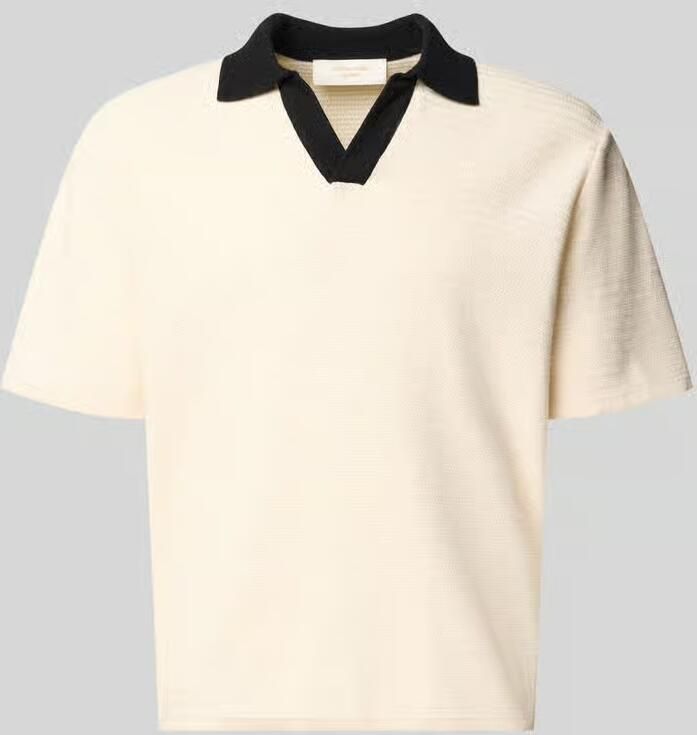 Jack & jones regular fit poloshirt met V-hals model 'COTEDAZUR'