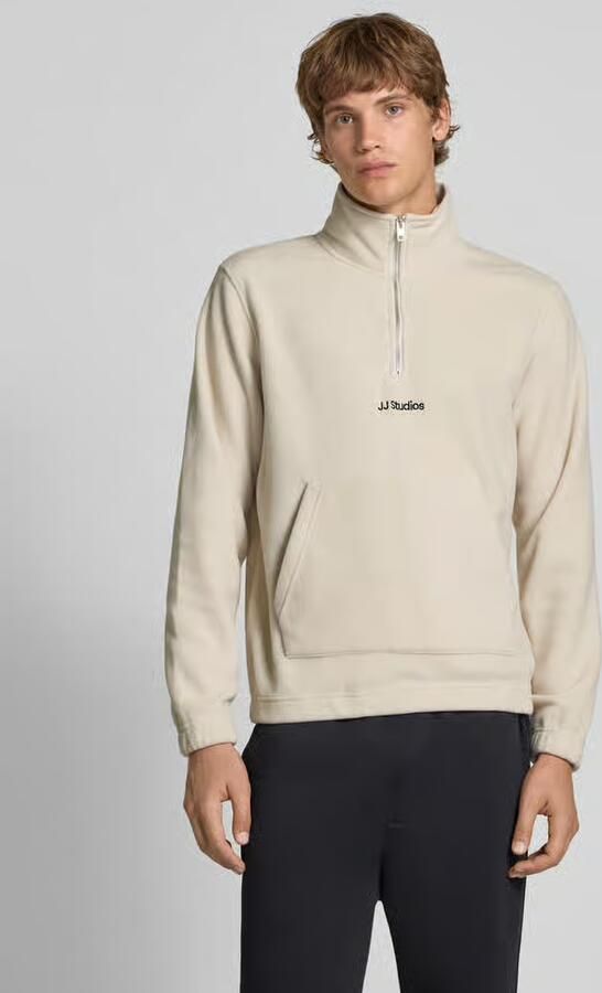 Jack & jones Regular fit schipperstrui met kangoeroezak model 'SOHO HALFZIP FLEECE' - Foto 9
