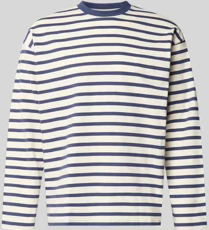 Jack & jones Regular fit shirt met lange mouwen van puur katoen met streepmotief