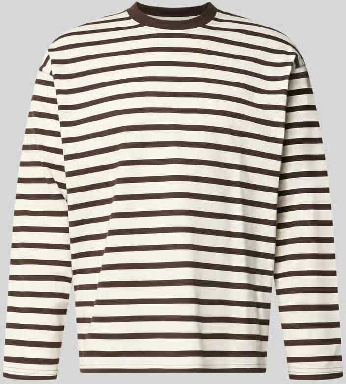 Jack & jones Regular fit shirt met lange mouwen van puur katoen met streepmotief