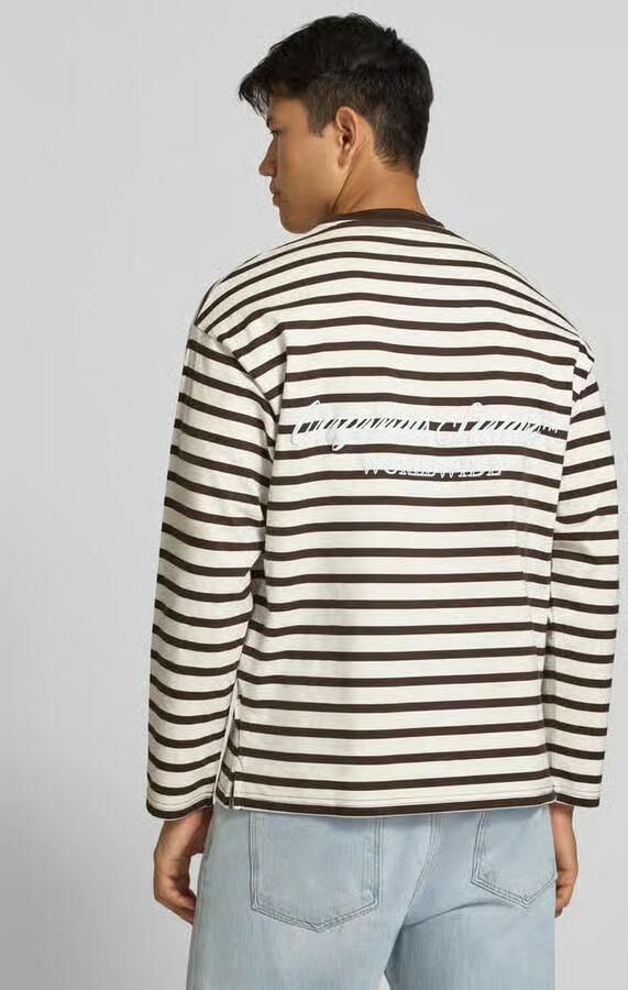 Jack & jones Regular fit shirt met lange mouwen van puur katoen met streepmotief - Foto 2