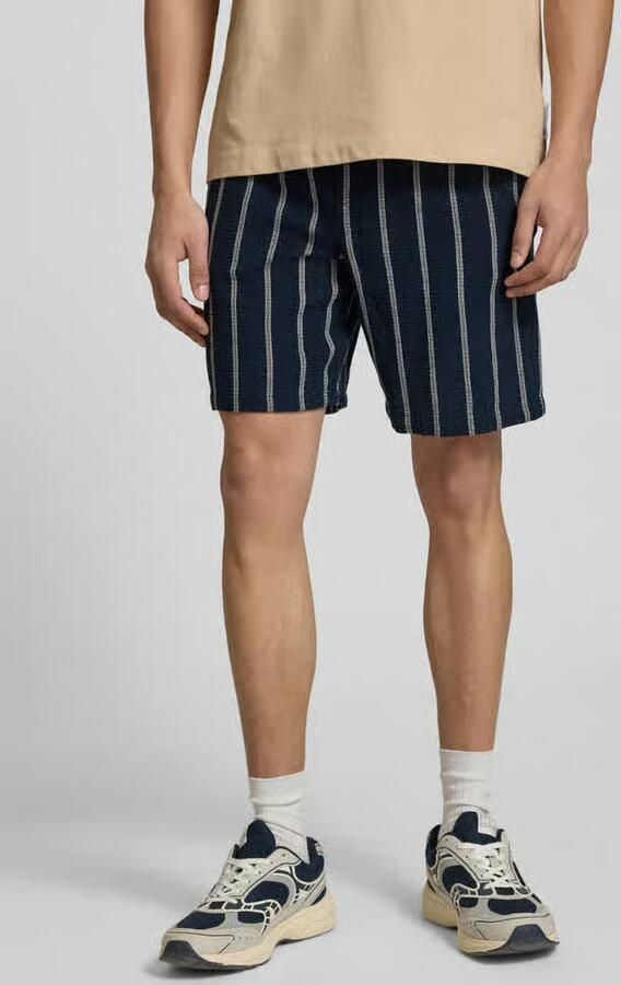 JACK & JONES PANTS STUDIO JPSTJAIDEN relaxed gestreepte casual short gebreid - Foto 8