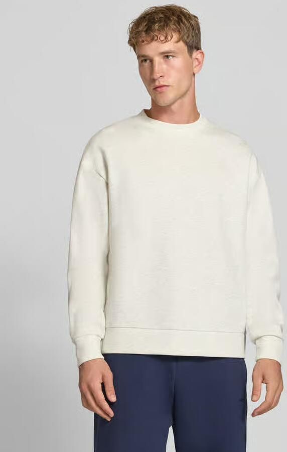 JACK & JONES ESSENTIALS oversized gemêleerde sweater wit - Foto 3
