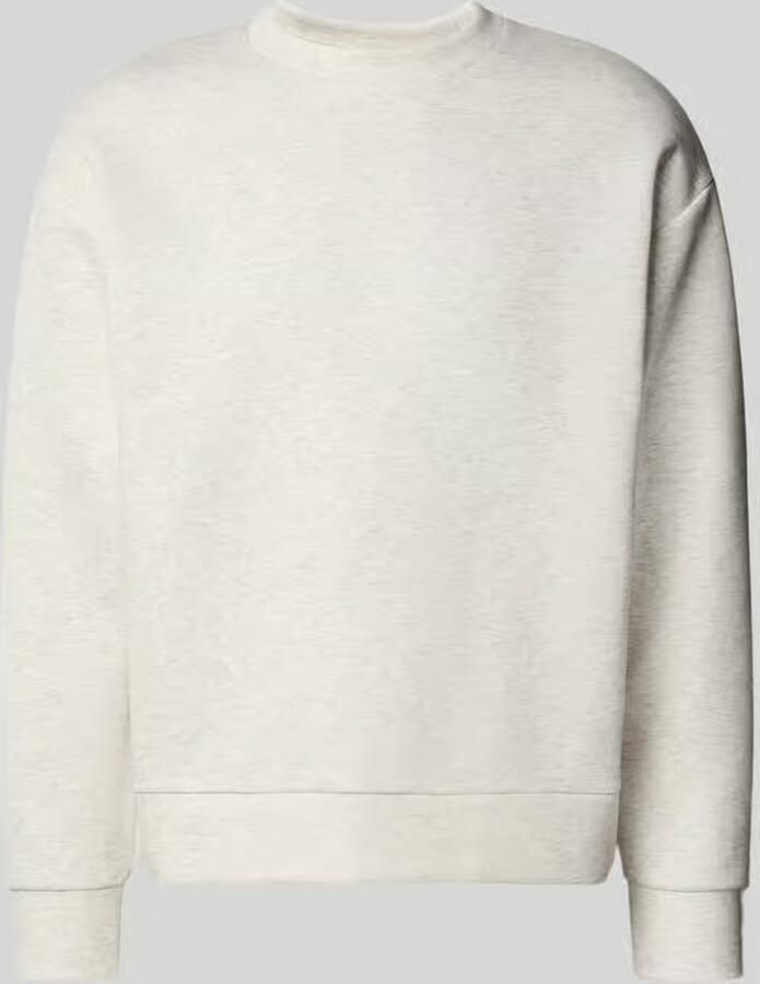 JACK & JONES ESSENTIALS oversized gemêleerde sweater wit