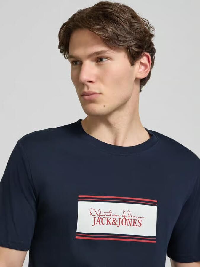 Jack & jones regular fit T-shirt met logoprint model 'Buster'