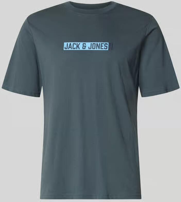 Jack & jones regular fit T-shirt met logoprint model 'Munk'