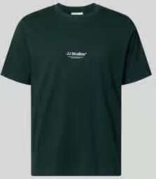 JACK & JONES ESSENTIALS relaxed fit T-shirt met print donkergroen - Foto 4