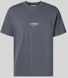 JACK & JONES ESSENTIALS relaxed fit T-shirt met print blauw - Foto 4