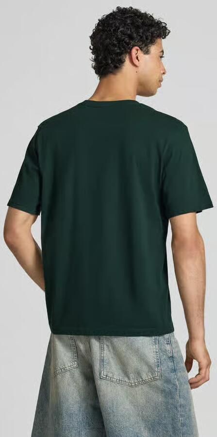 JACK & JONES ESSENTIALS relaxed fit T-shirt met print donkergroen - Foto 6