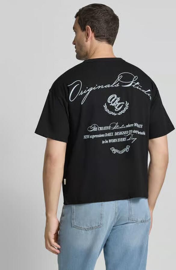 Jack & jones regular fit T-shirt met overgesneden schouders - Foto 3
