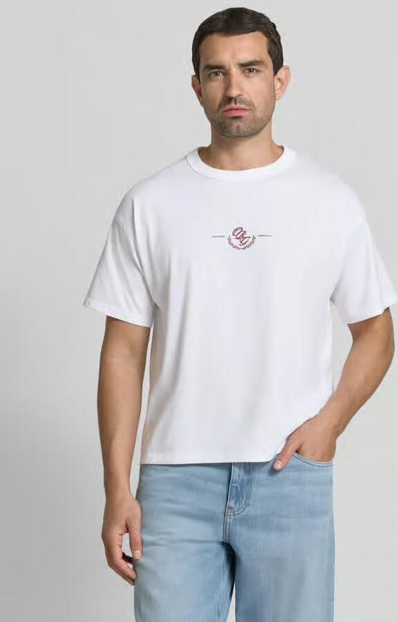 Jack & jones regular fit T-shirt met overgesneden schouders - Foto 3