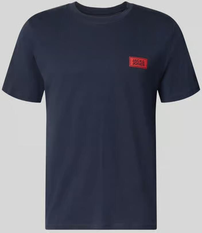 Jack & jones Regular fit t-shirt van puur katoen met labeldetail