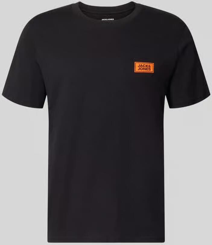 Jack & jones Regular fit t-shirt van puur katoen met labeldetail