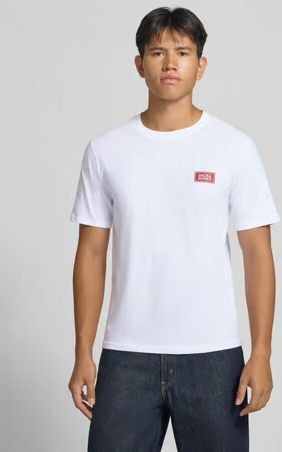 Jack & jones Regular fit t-shirt van puur katoen met labeldetail - Foto 3