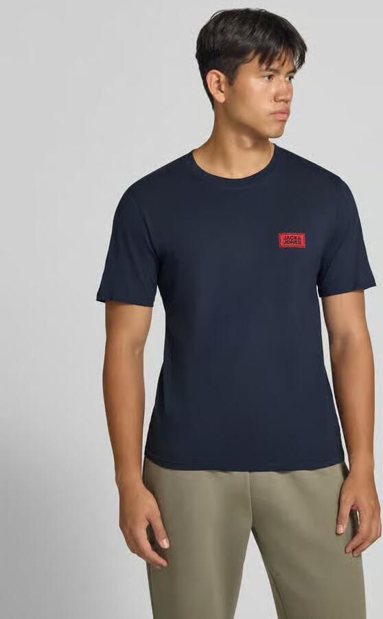 Jack & jones Regular fit t-shirt van puur katoen met labeldetail - Foto 2
