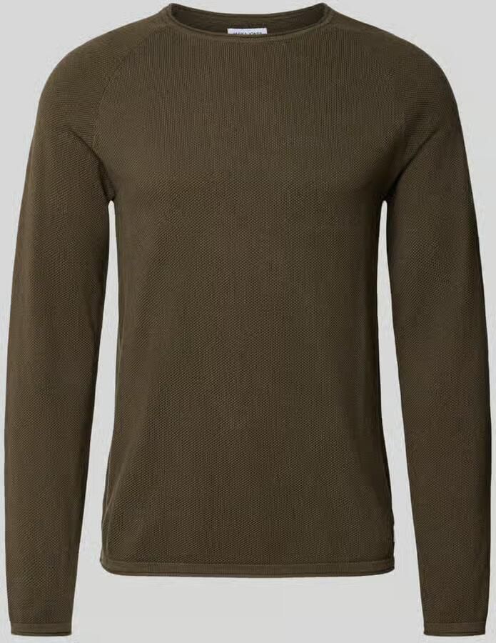 Jack & Jones Trui met ronde hals JJEHILL Effen trui met aangenaam draagcomfort