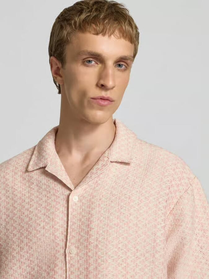 Jack & jones regular fit vrijetijdsoverhemd in all-over look model 'MONTAUK'