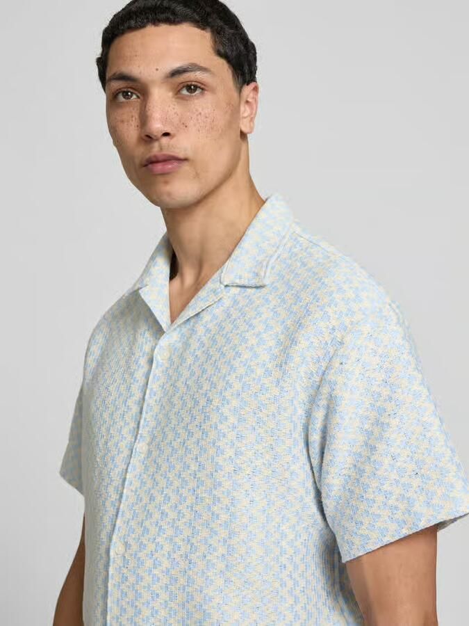 Jack & jones regular fit vrijetijdsoverhemd in all-over look model 'MONTAUK'