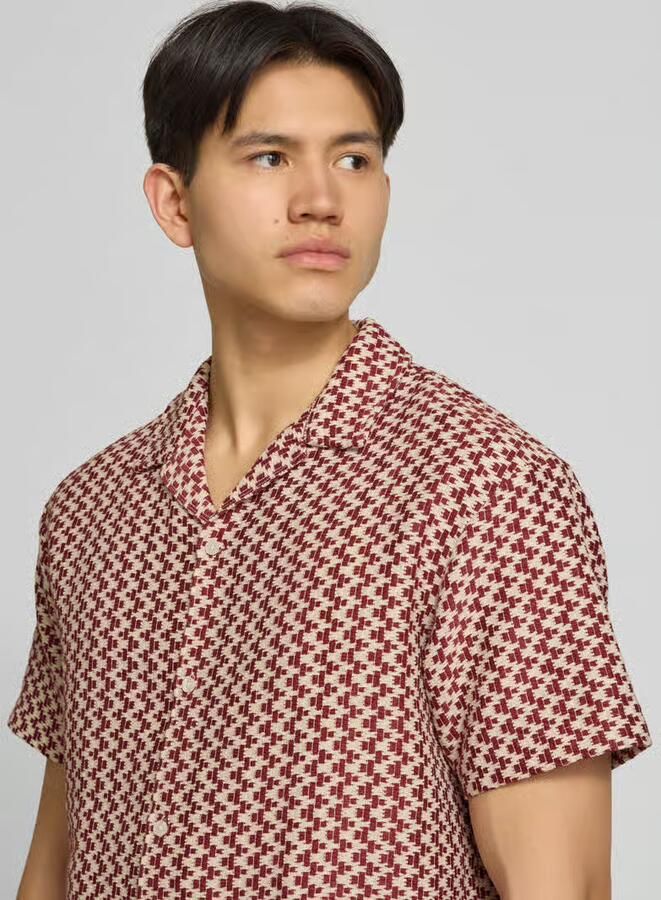 Jack & jones regular fit vrijetijdsoverhemd in all-over look model 'MONTAUK' - Foto 2