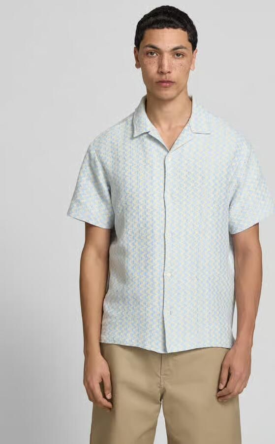 Jack & jones regular fit vrijetijdsoverhemd in all-over look model 'MONTAUK' - Foto 4