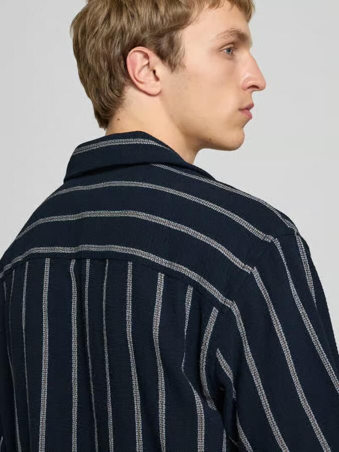 Jack & jones regular fit vrijetijdsoverhemd met structuurpatroon model 'COBA' - Foto 5