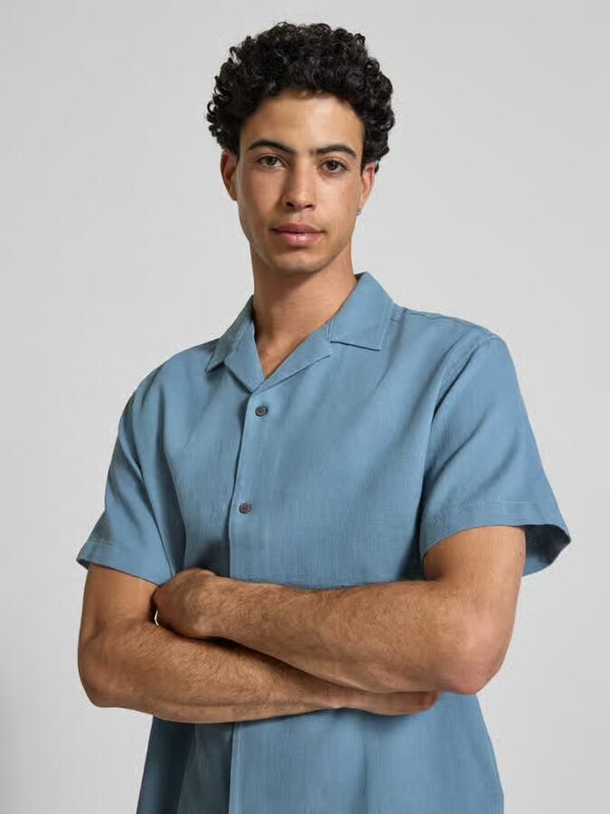 Jack & jones regular fit vrijetijdsoverhemd met structuurpatroon model 'Global'