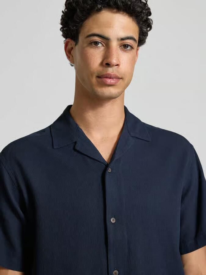 Jack & jones regular fit vrijetijdsoverhemd met structuurpatroon model 'Global'