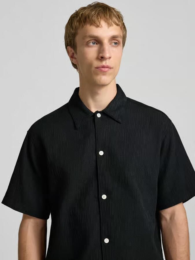 Jack & jones regular fit vrijetijdsoverhemd met structuurpatroon model 'MONTAUK'