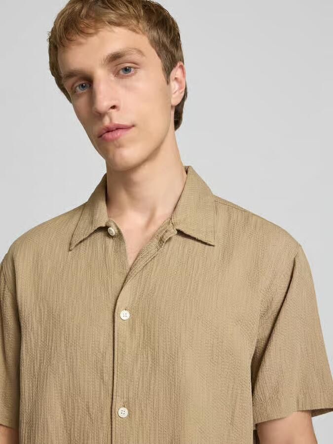 Jack & jones regular fit vrijetijdsoverhemd met structuurpatroon model 'MONTAUK'