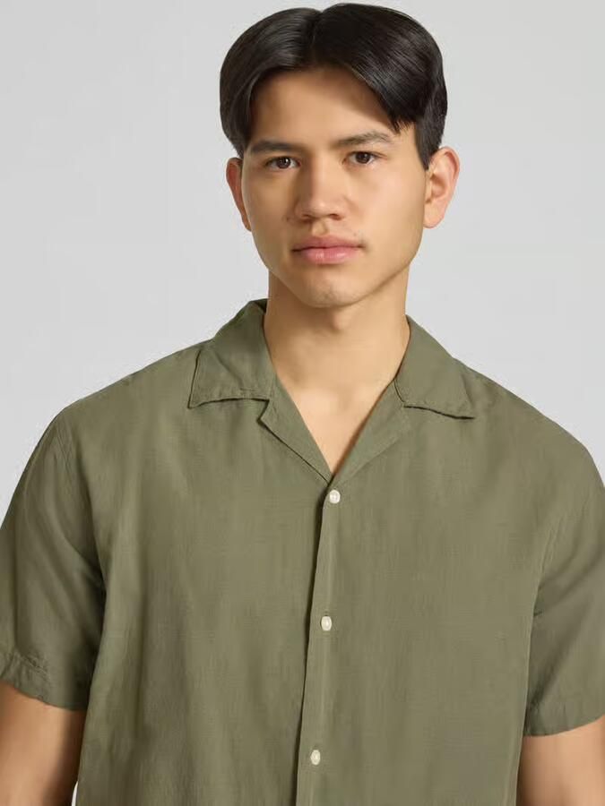 Jack & jones regular fit vrijetijdsoverhemd van mix van katoen en linnen - Foto 3