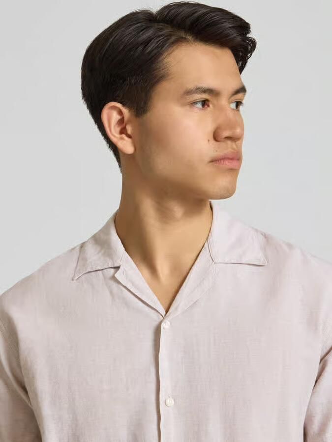 Jack & jones regular fit vrijetijdsoverhemd van mix van katoen en linnen - Foto 4
