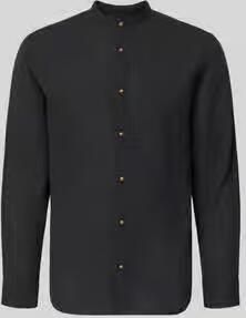 Jack & jones regular fit vrijetijdsoverhemd van mix van katoen en linnen