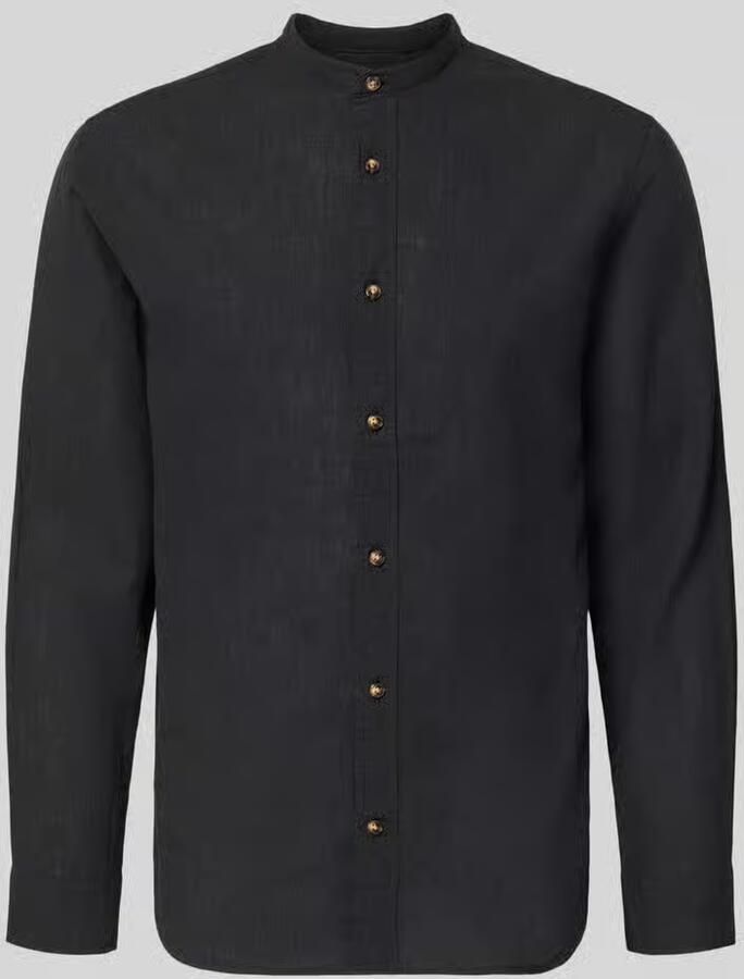 Jack & jones regular fit vrijetijdsoverhemd van mix van katoen en linnen - Foto 2