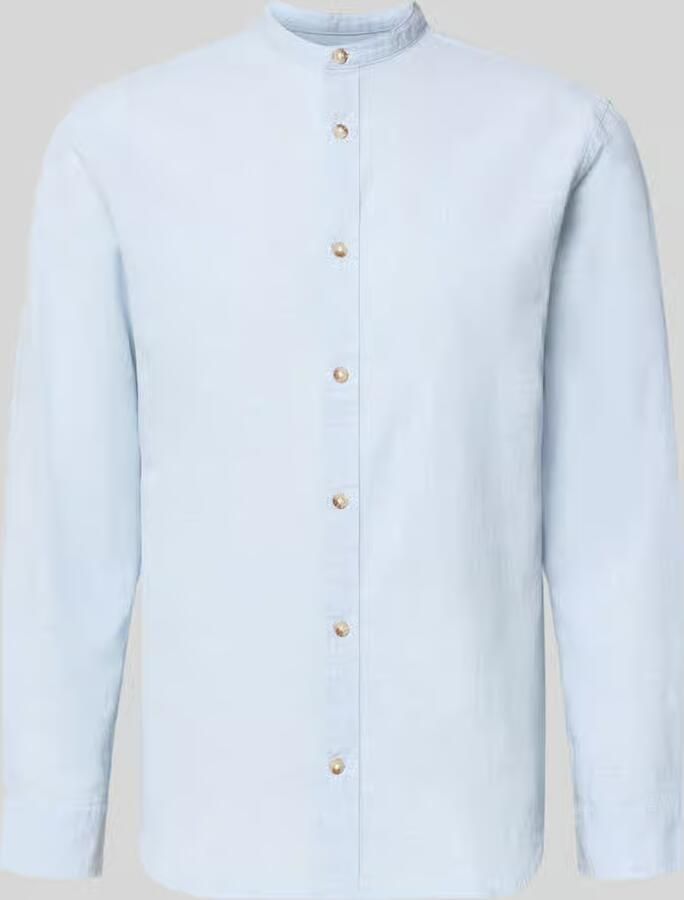 Jack & jones regular fit vrijetijdsoverhemd van mix van katoen en linnen - Foto 2
