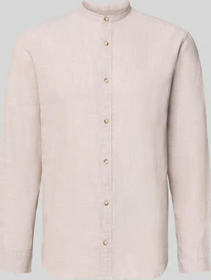 Jack & jones regular fit vrijetijdsoverhemd van mix van katoen en linnen - Foto 2